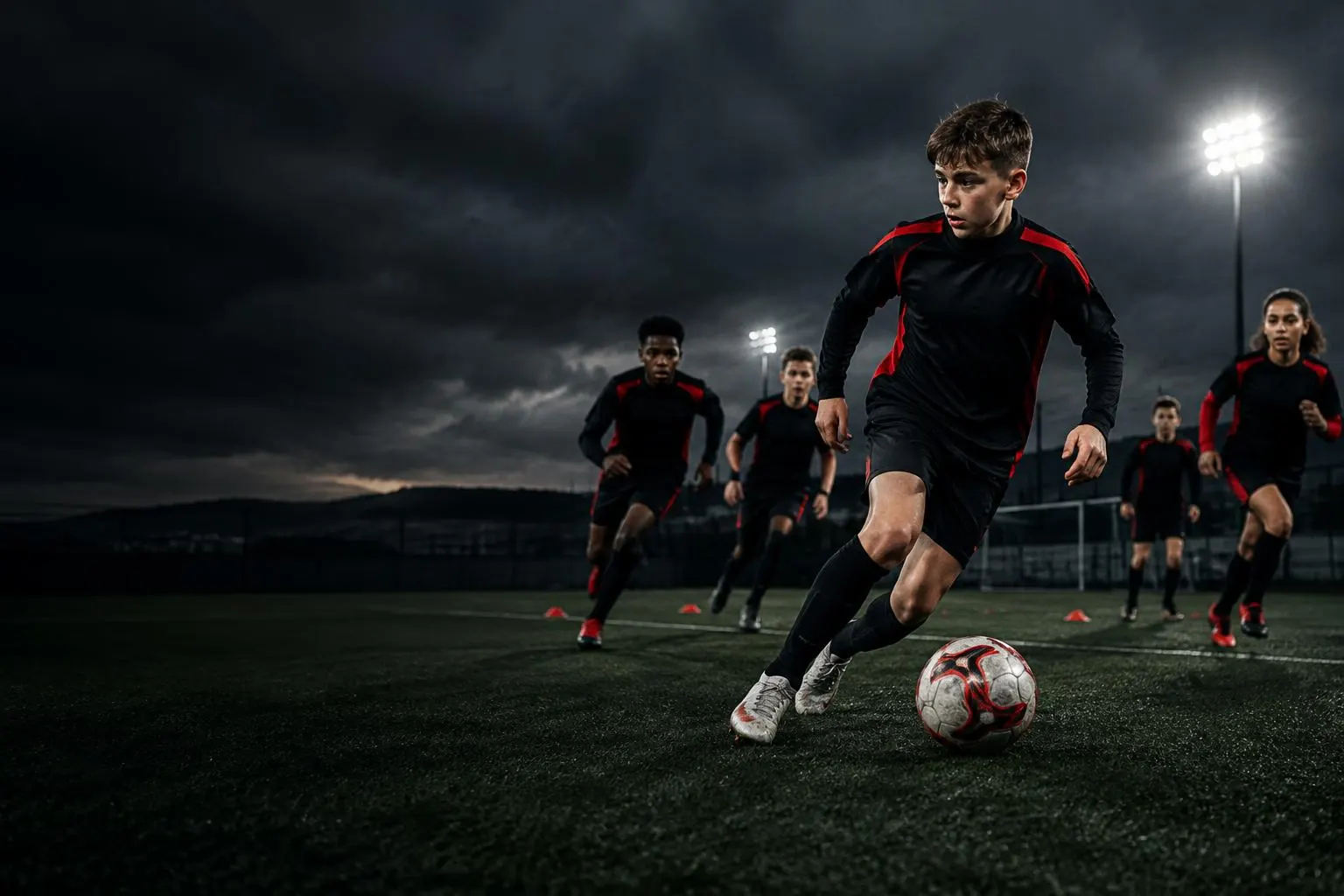 Open football training